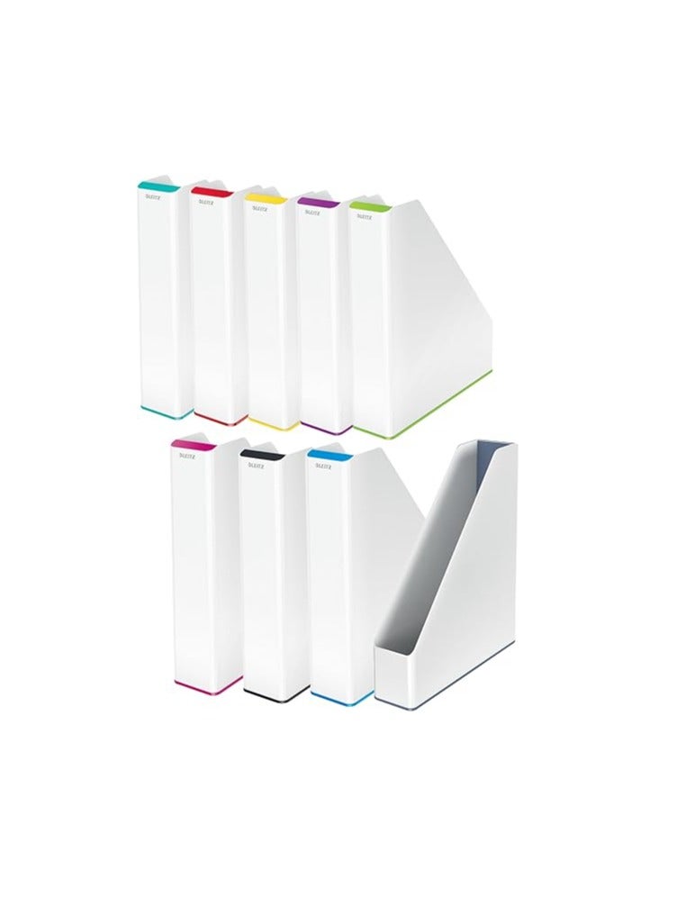Leitz 5362 A4 Magazine File, WOW Range, Dual Colour White/Green - Image 5