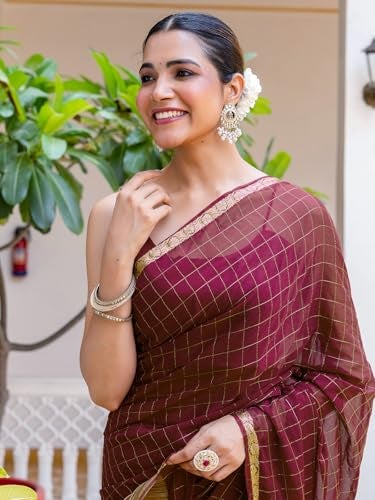 Satrani Women's Silk Weaving Saree with Unstitched Blouse Piece (4541S811N_Maroon) - Image 4