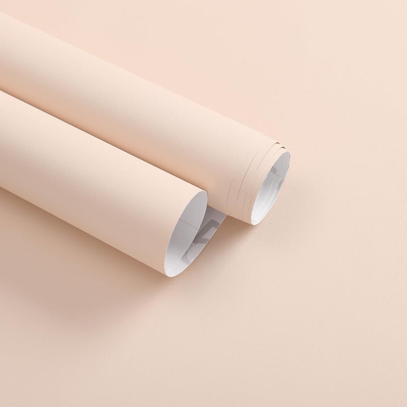 Froluya Beige Wallpaper Peel and Stick 16 inch x 197 inch Beige Contact Paper Matte Removable Waterproof Peel and Stick Wallpaper SelfAdhesive Contact Paper for Cabinets Bedroom Bathroom