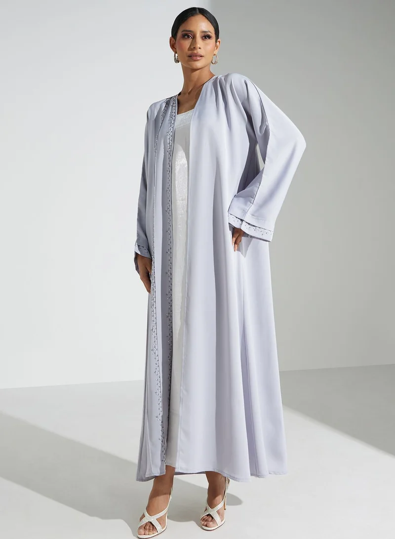 Khizana Embellished Detail Abaya With Sheila