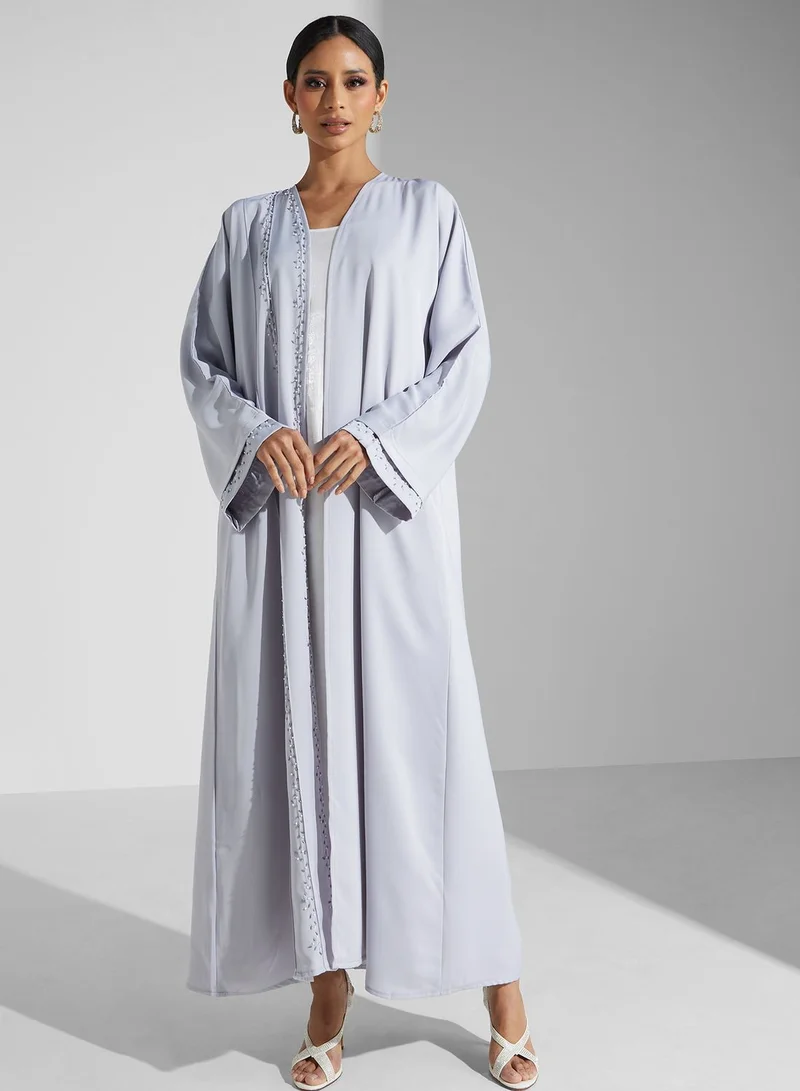Khizana Embellished Detail Abaya With Sheila