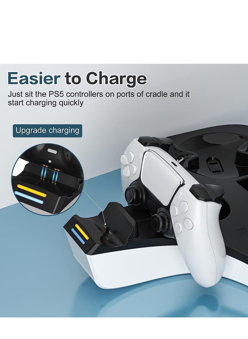 SYOSI - Charging Dock Stand for PS5 VR2, PS VR2 Playstation Magnetic Station Controllers, High Speed Stand, LED Indicator, VR Headset Headphones Holder - Image 1