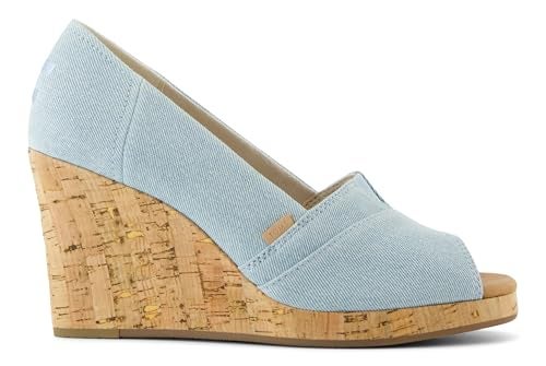 TOMS Women's Classic Wedge Sandal, Pastel Blue, 7 - Image 2