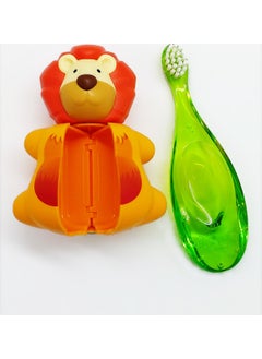 Rocs 0-3 Years Toothbrush + Flipper Hygienic Storage Container Set - With Lion Figure  - Image 1