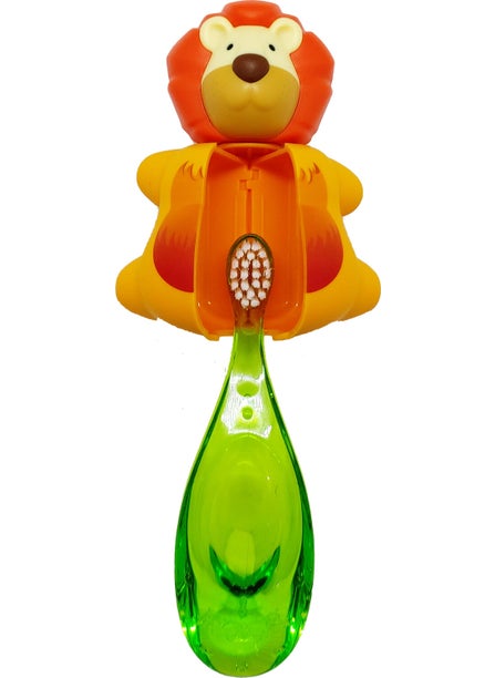 Rocs 0-3 Years Toothbrush + Flipper Hygienic Storage Container Set - With Lion Figure  - Image 2
