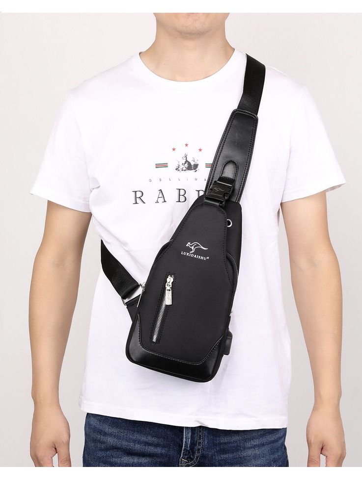 DubaiGallery Men's Woman's Multifunctional Anti-theft USB Shoulder Bag Man Crossbody Cross Body Travel Sling Bags Chest Pack Messenger Pack for Male - Image 2