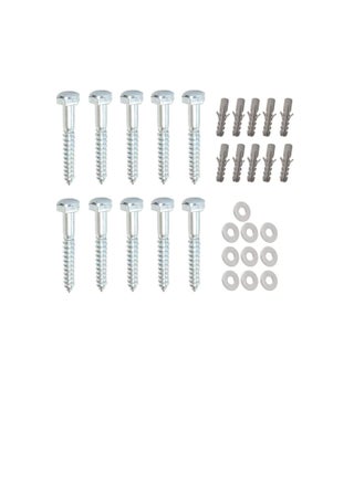 10 Pcs Galvanized (G.I) Hex Head Coach Screws with Washer & Fisher Plug Wood Working for Holding Together Heavy Timber, and Concrete Working. (6mm, Length 2-1/2 Inch) - pzsku/Z3E7CCAF02C73B60E4753Z/45/1746382963/af939575-775f-4b13-a928-ea4c68cac2bb