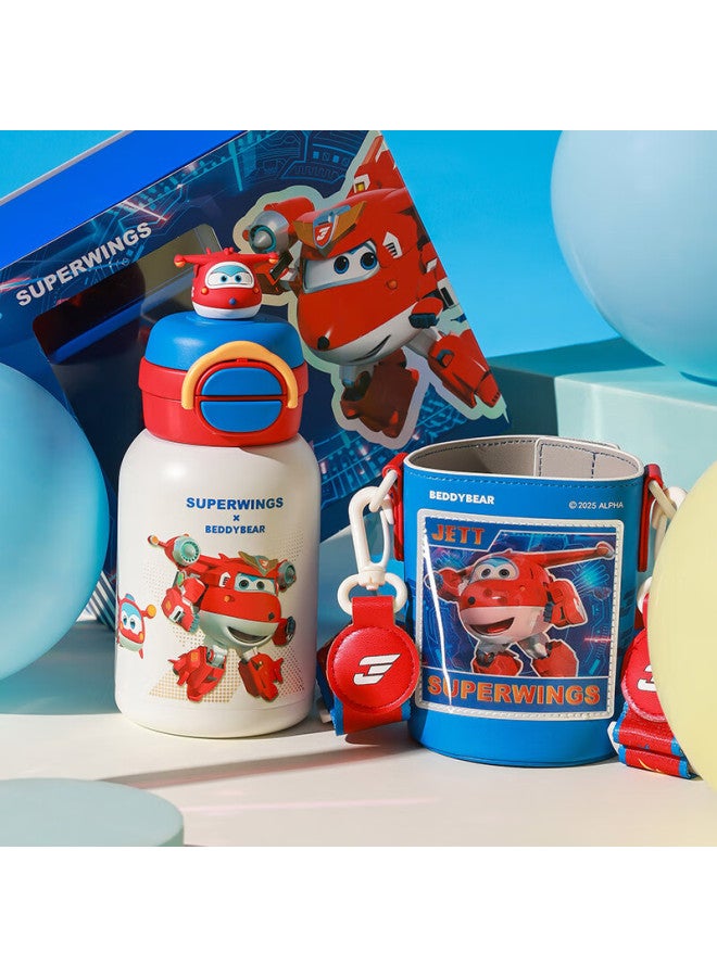 Beddybear Smiling Double-layer Insulated Children's Cup With Straw And Lid 316 Stainless Steel Large Capacity Thermos 600ml Ledi - Image 1