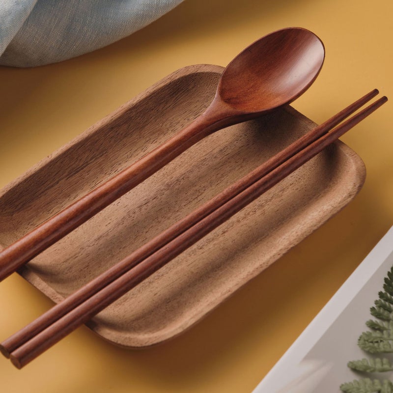 Yfjy Korean-Style Wooden Chopsticks Tableware Suit Picnic Portable Tableware Student Tableware Two-Piece Set - Image 5