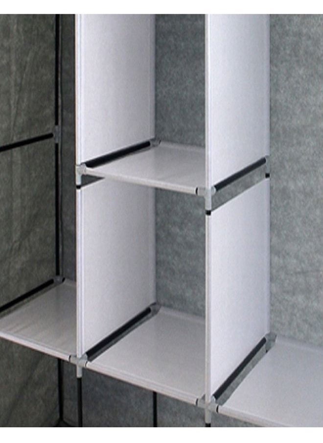 fashionhome Multifunction Portable Non-Woven Fabric Clothes and Household Items Storage Wardrobe Display Stand for Living Room Storage Cabinet 127x45x168 cm  - Image 5