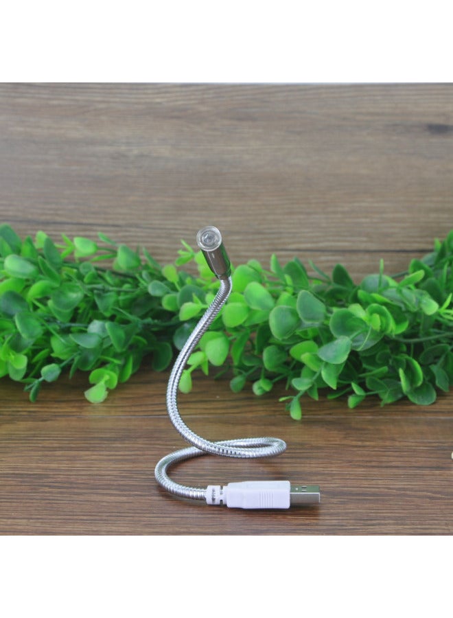 Usb Lamp Metal Hose Lamp Student Computer Notebook Keyboard Lamp Usb Charging Lamp LED Lamp-Color:Black - Image 2