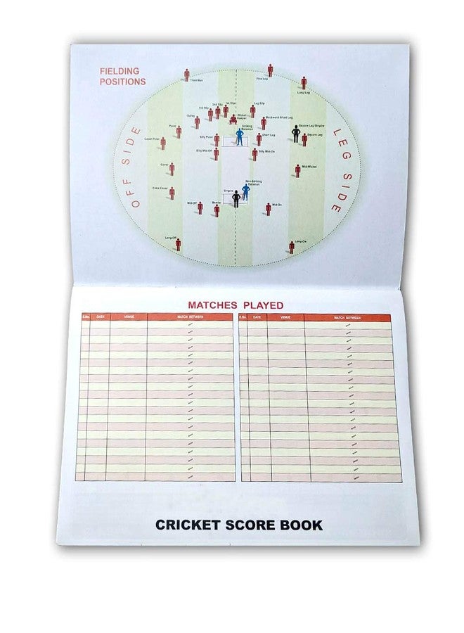 Gmefvr Cricket Score Book, Colored Fine Brite Paper, 40+2 Innings Capacity, Durable Binding, Structured Batting & Bowling Layout, Club & School Scorekeeping Ledger - Image 3