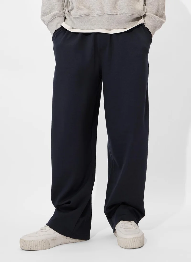 The Souled Store The Souled Store Men Navy Solid Straight Fit Korean Joggers