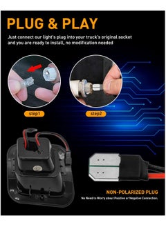 Y&D Full LED License Plate Light Tag Light for 2003-2018 Dodge RAM 1500 2500 3500 Pickup Truck 6000K White Lamp Assembly Replacement  - Image 4