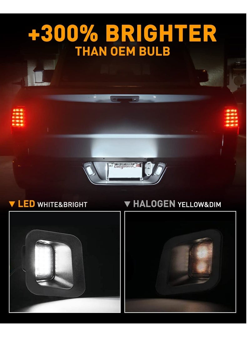 واي آند دي SYOSI, Full LED License Plate Light Tag Light, for 2003-2018 Dodge RAM 1500 2500 3500 Pickup Truck, 6000K White, Lamp Assembly Replacement  - Image 2