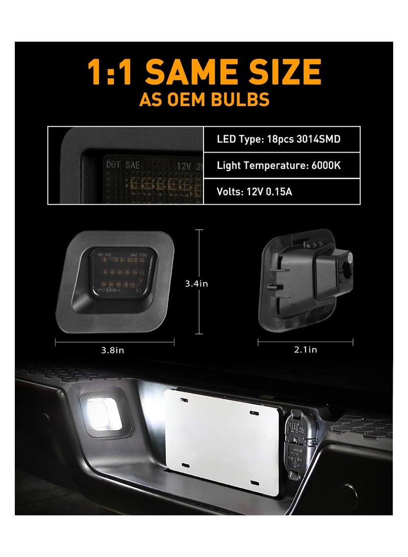 واي آند دي SYOSI, Full LED License Plate Light Tag Light, for 2003-2018 Dodge RAM 1500 2500 3500 Pickup Truck, 6000K White, Lamp Assembly Replacement  - Image 5
