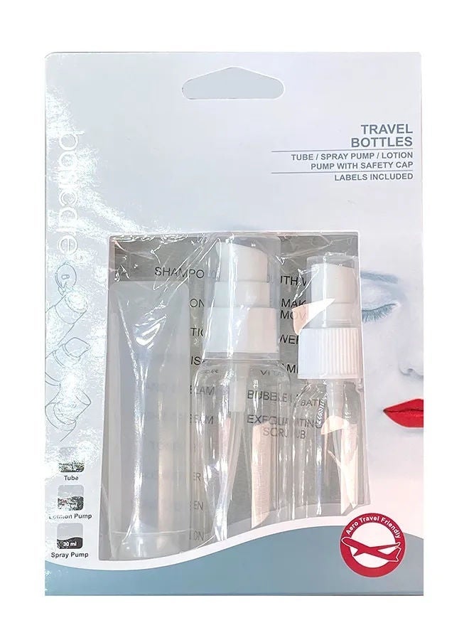 Basicare Travel Bottles BC1887, Pack of 3
