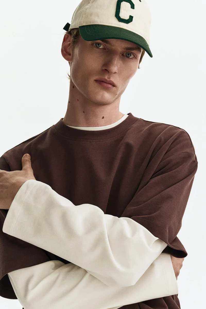 H&M  Loose Fit Boxy-style T-shirt for Men | Best Price UAE