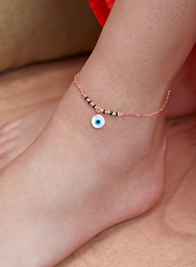 مينوتيا خلخال MINUTIAE مطلي بالذهب الوردي بتصميم سلسلة للنساء والفتيات_MNT0389RD_RG - Image 5