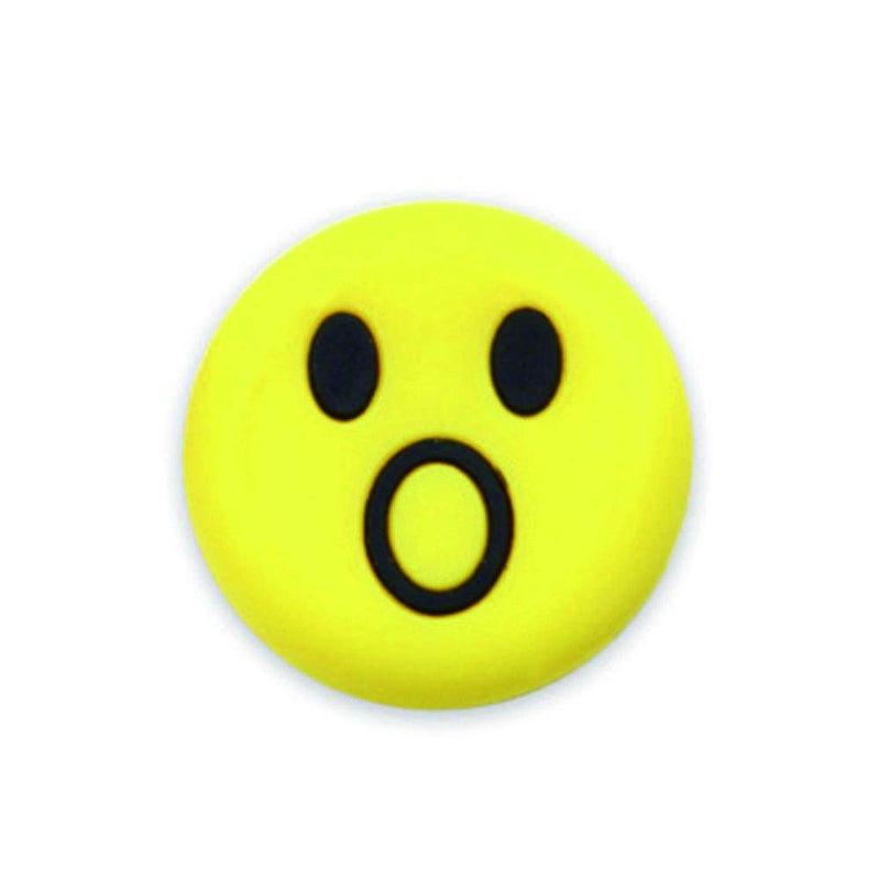 Acxico 8 Pcs Silicone Rubber Smile Face Tennis Racquet Vibration Dampener Shock Absorber(4 Smiley Yellow + 4 Surprise Yellow) - Image 5