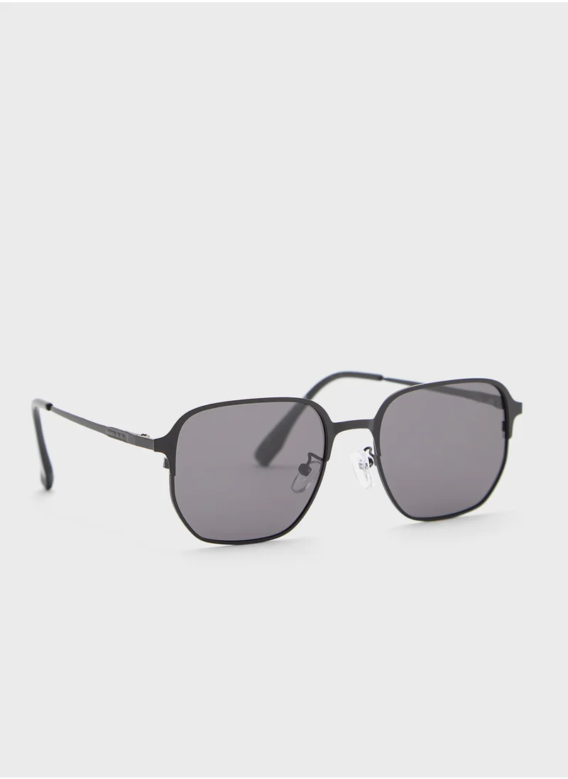 Robert Wood Polarized Lens Square Aviator Sunglasses