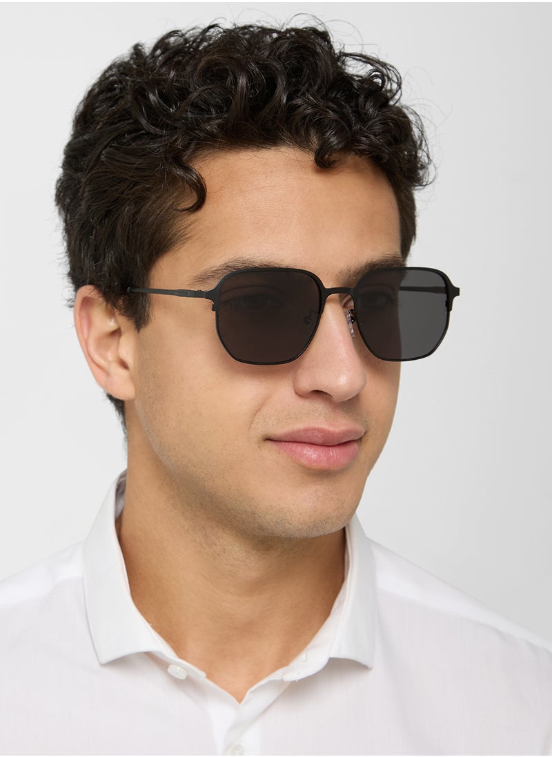 Robert Wood - Polarized Lens Square Aviator Sunglasses - Image 1