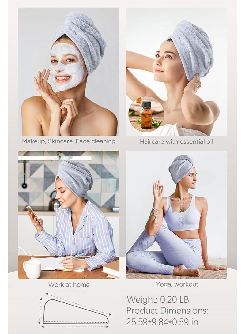 Beauenty Microfiber Hair Towel, 3 Packs Hair Turbans for Wet Hair, Drying Hair Wrap Towels for Curly Hair Women Anti Frizz - Image 4