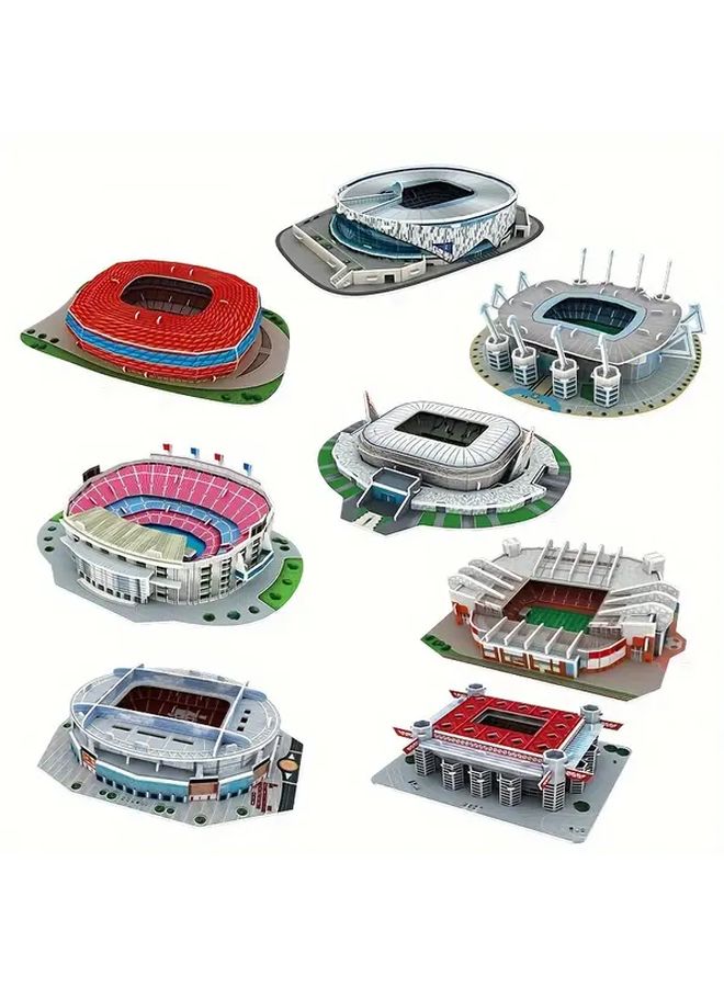 DIY 3D Paper Puzzle Kit Football Stadium Model 206017S Educational Toy - Image 4