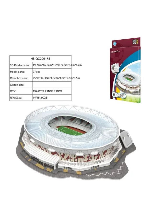 DIY 3D Paper Puzzle Kit Football Stadium Model 206017S Educational Toy - Image 1