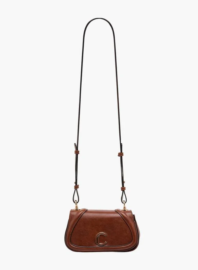 Le Confort Solid Crossbody Bag with Button Closure