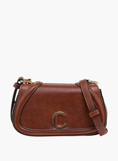 Le Confort Solid Crossbody Bag with Button Closure