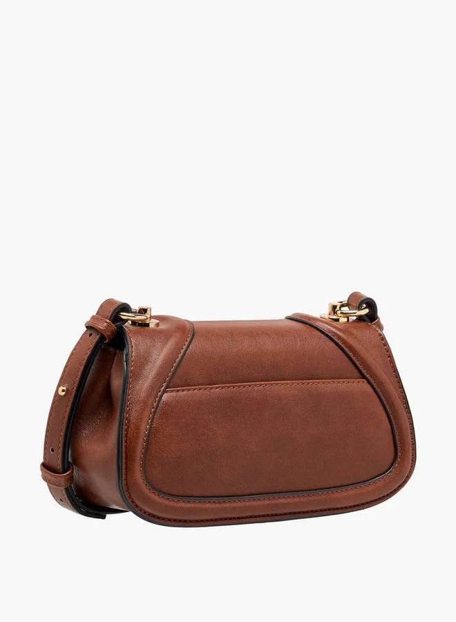 Le Confort Solid Crossbody Bag with Button Closure