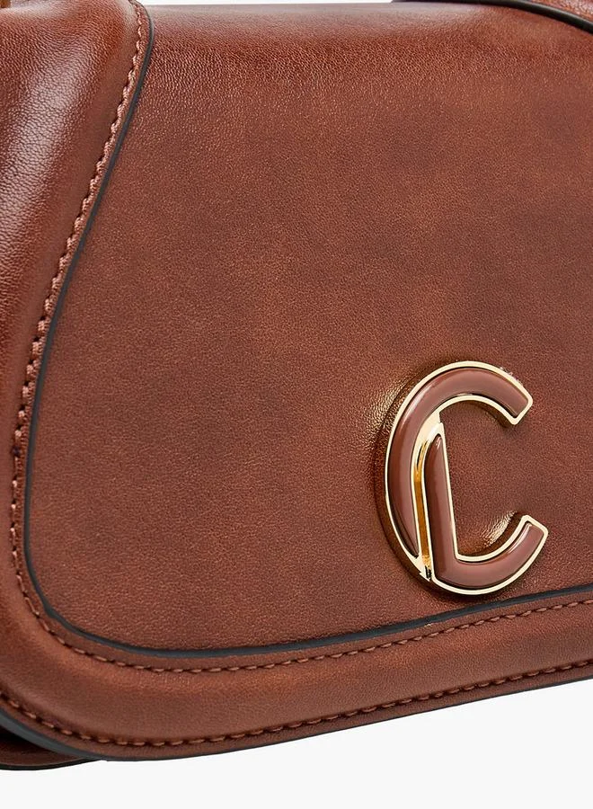 Le Confort Solid Crossbody Bag with Button Closure