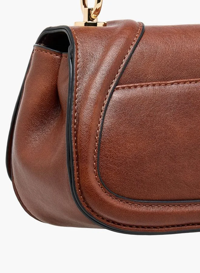 Le Confort Solid Crossbody Bag with Button Closure