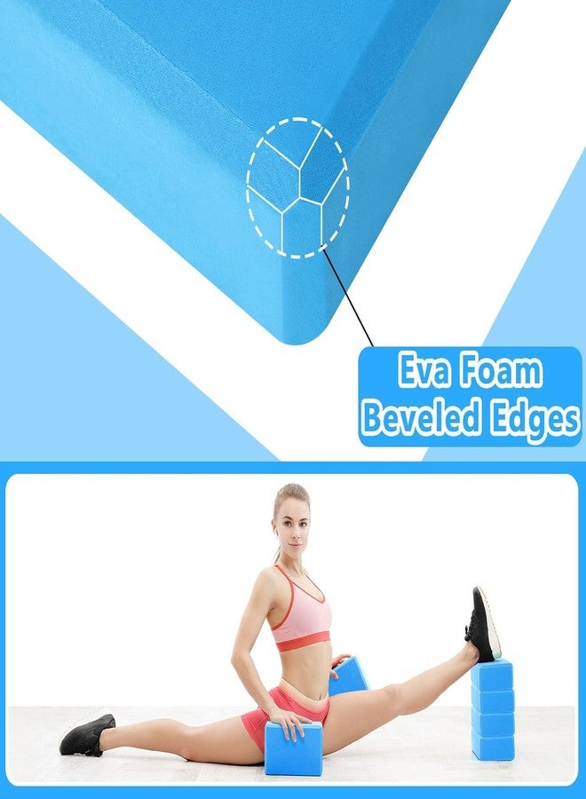 NETXE Yoga Blocks Set of 2, Yoga Bricks, High Density Premium EVA Foam Yoga Block for Strength, Balance, and Flexibility, Odour Resistant (3 x 6 x 9 inch) (Blue) - Image 3