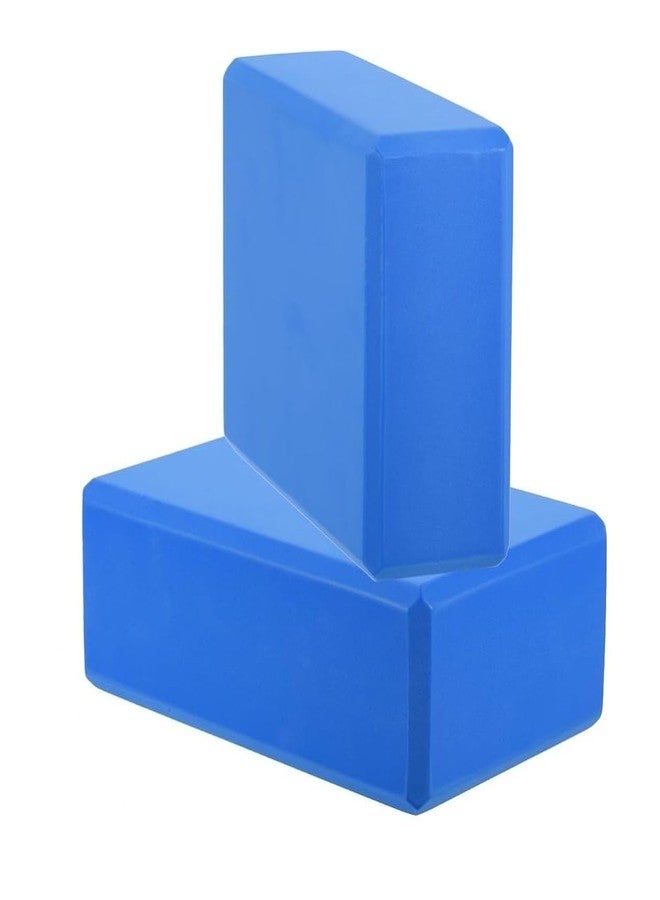 NETXE Yoga Blocks Set of 2, Yoga Bricks, High Density Premium EVA Foam Yoga Block for Strength, Balance, and Flexibility, Odour Resistant (3 x 6 x 9 inch) (Blue) - Image 1