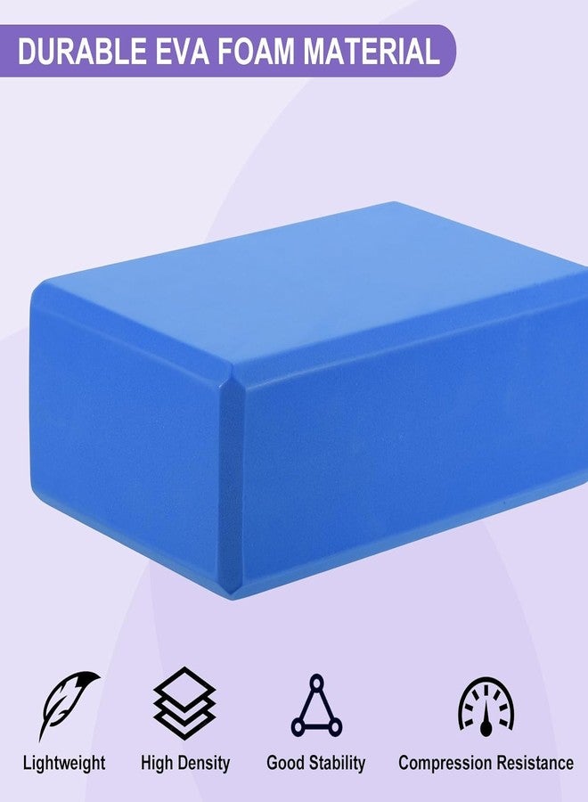 NETXE Yoga Blocks Set of 2, Yoga Bricks, High Density Premium EVA Foam Yoga Block for Strength, Balance, and Flexibility, Odour Resistant (3 x 6 x 9 inch) (Blue) - Image 4