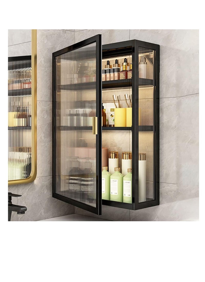 Generic Bathroom Shelf, Large Cosmetic Makeup Organizer, Wall Mounted Storage Shelves, for Bedroom Bathroom Kitchen Laundry Room (Single Door - 30cm)  - Image 1