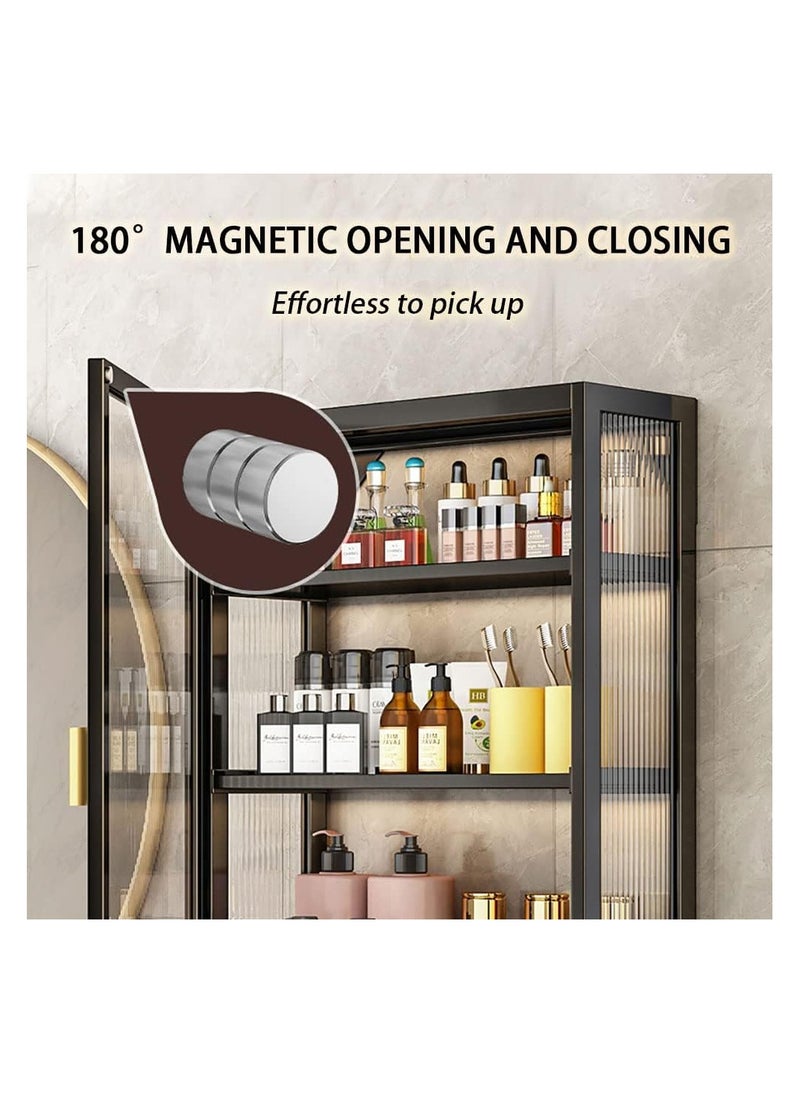 Generic Bathroom Shelf, Large Cosmetic Makeup Organizer, Wall Mounted Storage Shelves, for Bedroom Bathroom Kitchen Laundry Room (Single Door - 30cm)  - Image 4