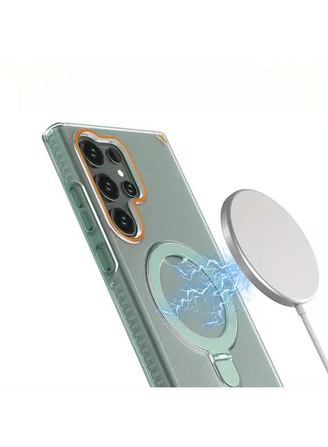 Green Magnetic Phone Holder Compatible With Galaxy S24 Plus 2 In 1 Design - Image 4