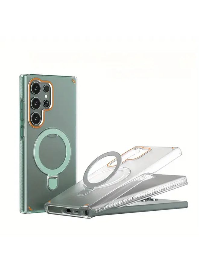 Green Magnetic Phone Holder Compatible With Galaxy S24 Plus 2 In 1 Design - Image 2