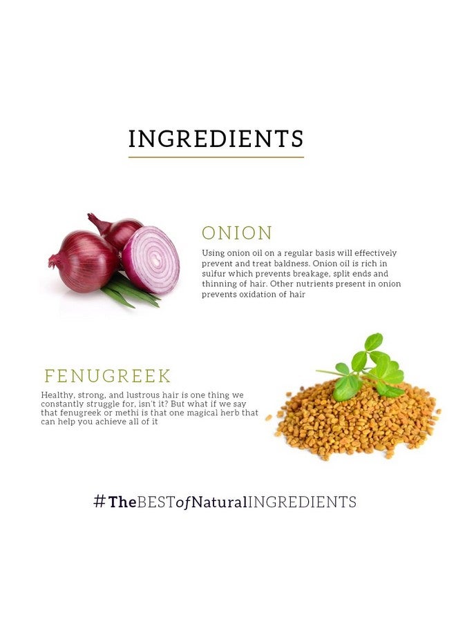 Khadi Natural Onion And Fenugreek Hair Oil| Strengthens Hair Follicles| Frizz-Free Hair| Paraben Free| - Powered Botanics, 200Ml - Image 3