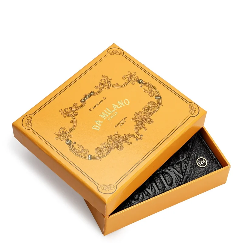 Da Milano black Monogram Bifold Men's Wallet for Men | Best Price UAE