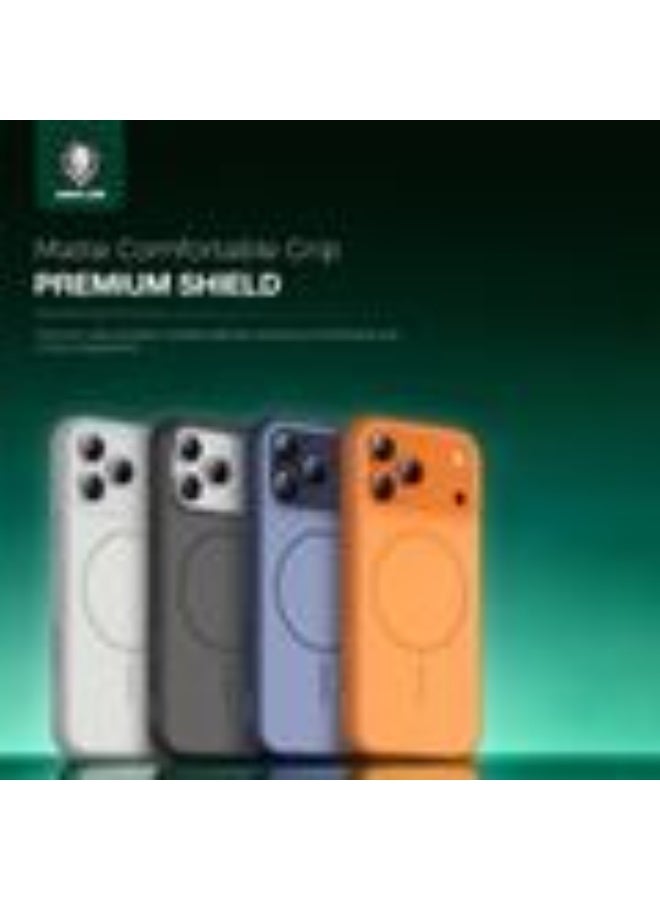 GREEN LION iPhone 17 Pro Max MagSafe Case Patric with Premium Matte Finish & Metal Buttons / Camera Protection / Comfortable Grip / Anti-Yellowing Back Cover / Drop Protection / Anti-Fingerprint / Oil Resistant - Silver - Image 2