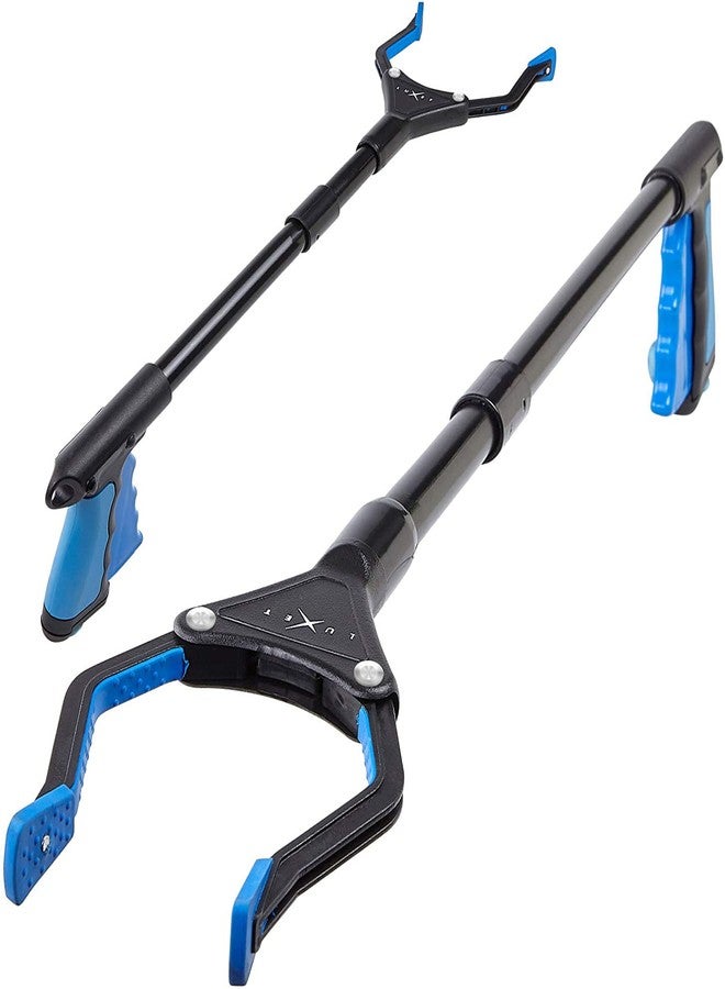 Luxet Grabber Reacher Tool - 26" Steel Portable Pick Up Stick - Strong Grip Magnetic Tip for Store Shelves Lightweight Garbage Litter Trash Picker Claw Grabber Tool for Elderly - by Luxet (Blue) - Image 2