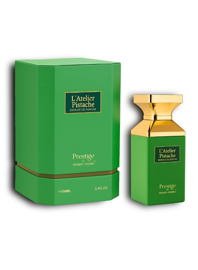 BRANDY DESIGNS L'Atelier Pistache Extrait De Parfum For Unisex 100ml - Image 1