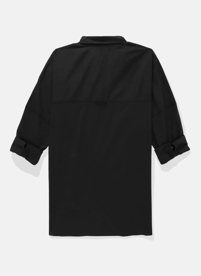 امريكان ايجل Pocket Detail Button Down Oversized Shirt