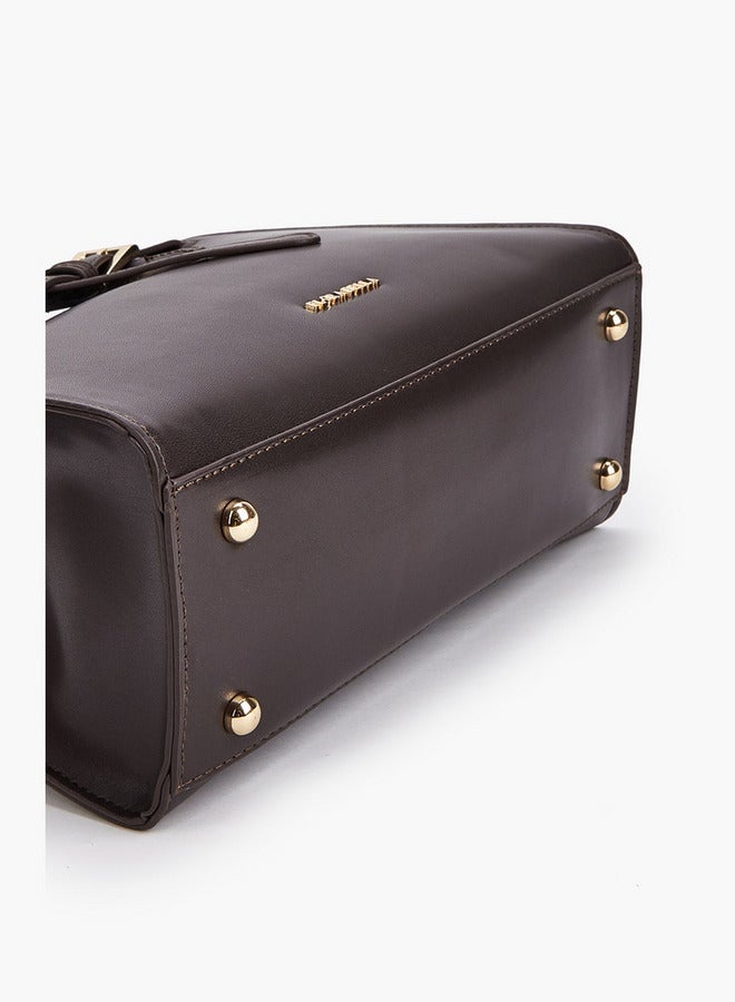 Flora Bella By Shoexpress Solid Tote Bag with Detachable Strap and Zip Closure  - Image 3