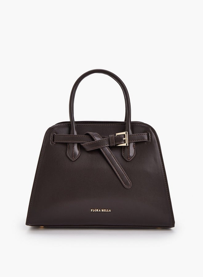 Flora Bella By Shoexpress Solid Tote Bag with Detachable Strap and Zip Closure  - Image 1