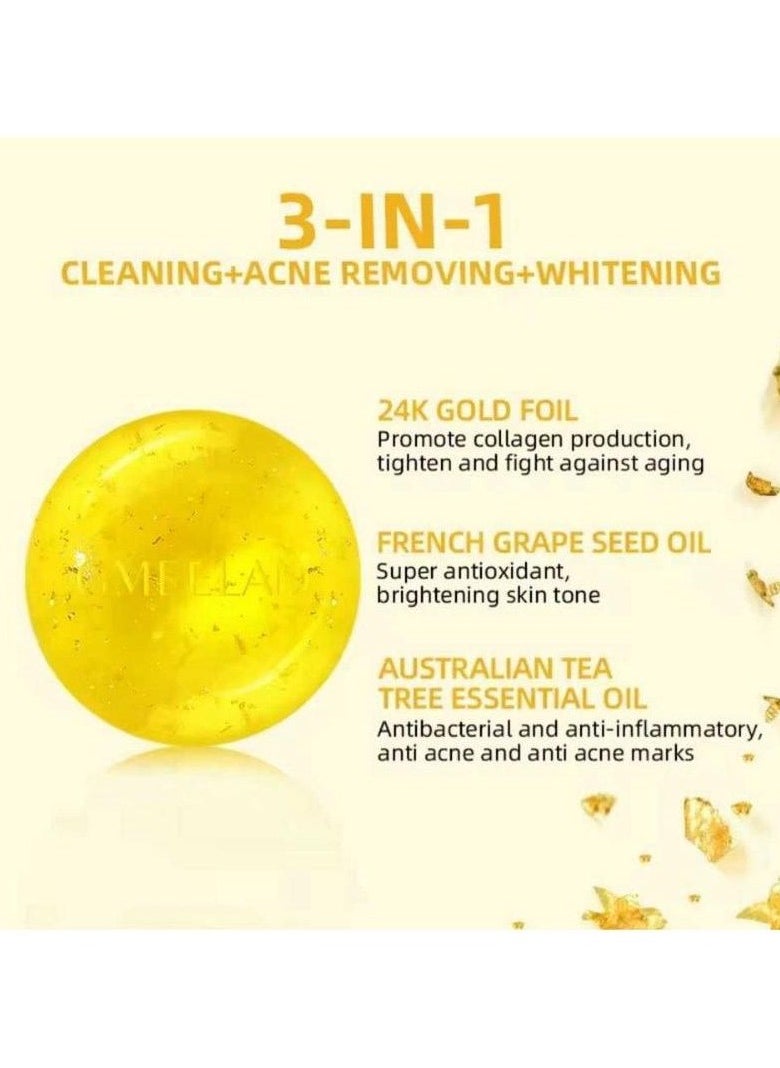 GMEELAN GMEELAN 24K Gold Soap Whitening Effective Facial Shower Gel 100g  - Image 3